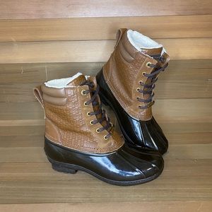 Micheal Kors Leather Logo Duck Boots - Womans 6